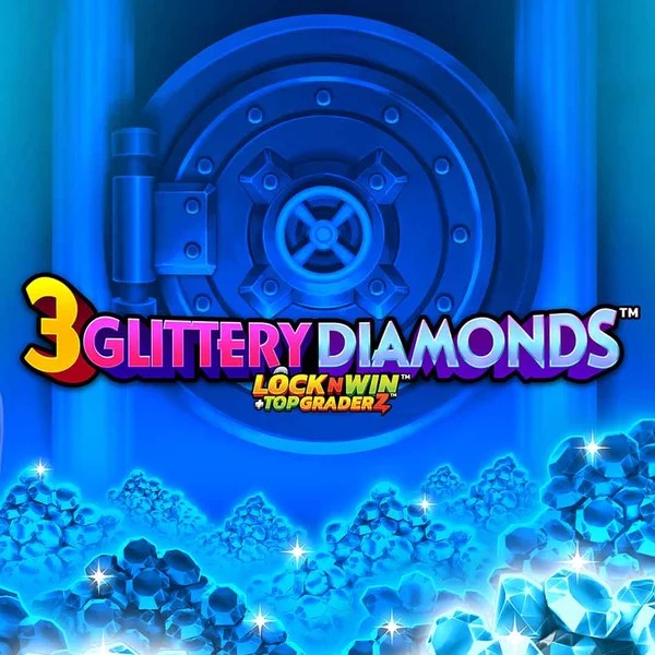 3 Glittery Diamonds by PearFiction Studios, showcased at slotaacasino.com – game logo