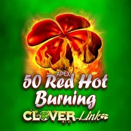 50 Red Hot Burning Clover Links online game logo by Novomatic on slotaacasino.com