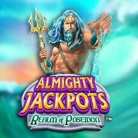 Almighty Jackpots – Realm of Poseidon logo – Jackpots by Novomatic at Slota Casino