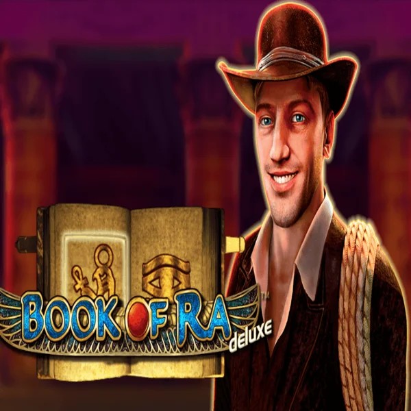 Book of Ra Deluxe slot icon by Novomatic, available at Slota Casino