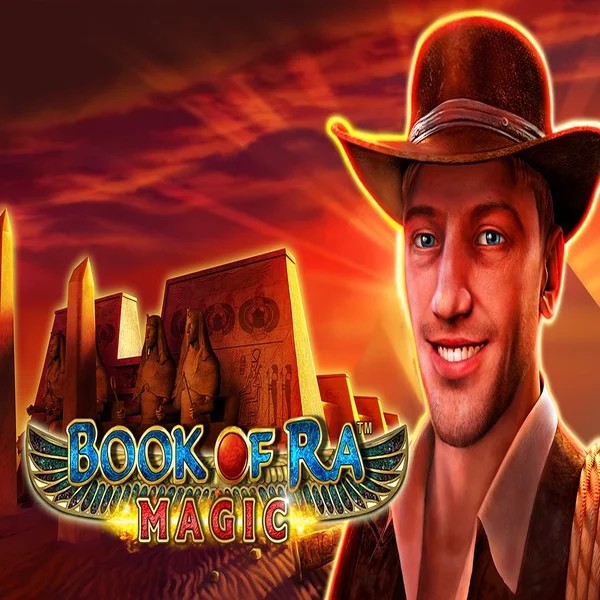 Book of Ra Magic slot logo by Greentube at Slota Casino
