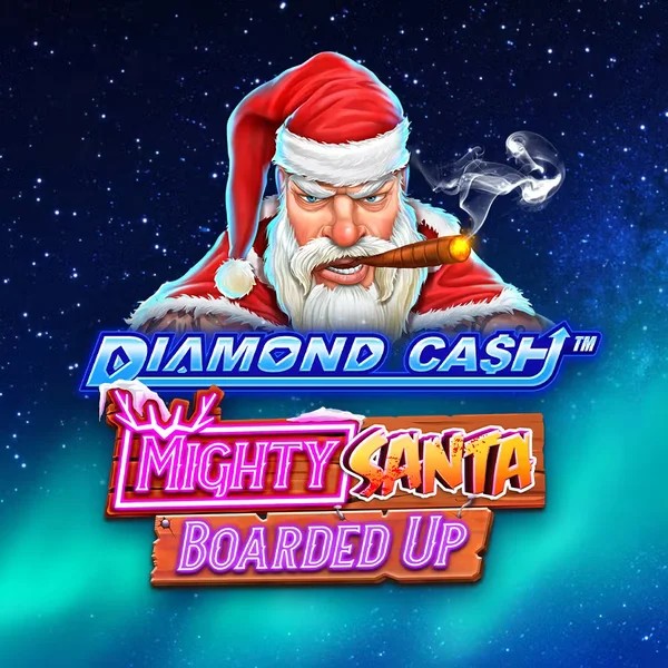 Diamond Cash Mighty Santa Boarded Up slot logo by Greentube at Slota Casino