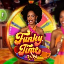 Funky Time online game logo by Evolution on slotaacasino.com