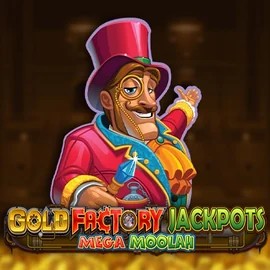 Play the Gold Factory Jackpots Mega Moolah slot by Aurum Signature Studios on Slota Casino