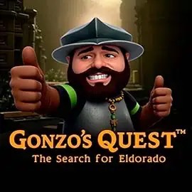 Slots logo of Gonzo's Quest from NetEnt at Slota Casino