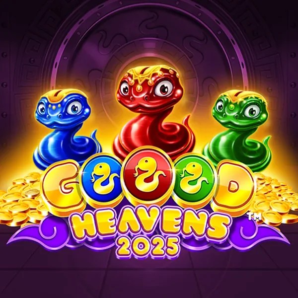 Goood Heavens slot logo by Rarestone Gaming at Slota Casino