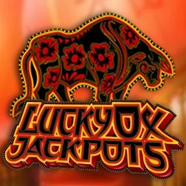 Lucky Ox Jackpots slot logo by Rival at Slota Casino
