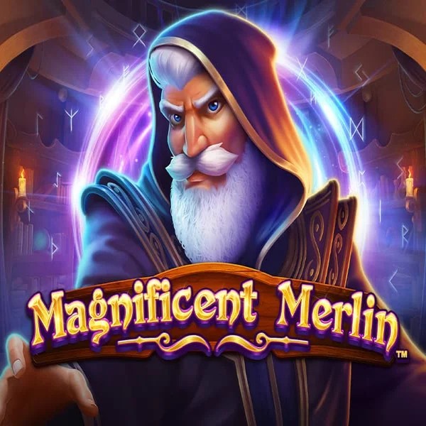 Magnificent Merlin by Greentube, showcased at slotaacasino.com – game logo