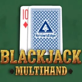 Multihand Blackjack online game logo by Pragmatic Play on slotaacasino.com