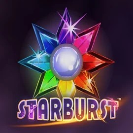 Starburst slot logo by NetEnt at Slota Casino