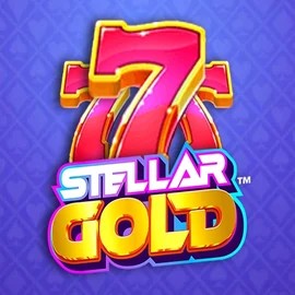 Stellar Gold slot logo by Snowborn Games at Slota Casino